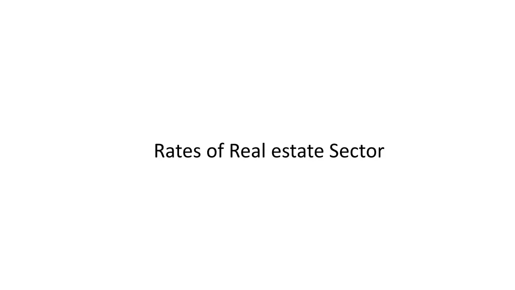 rates of real estate sector