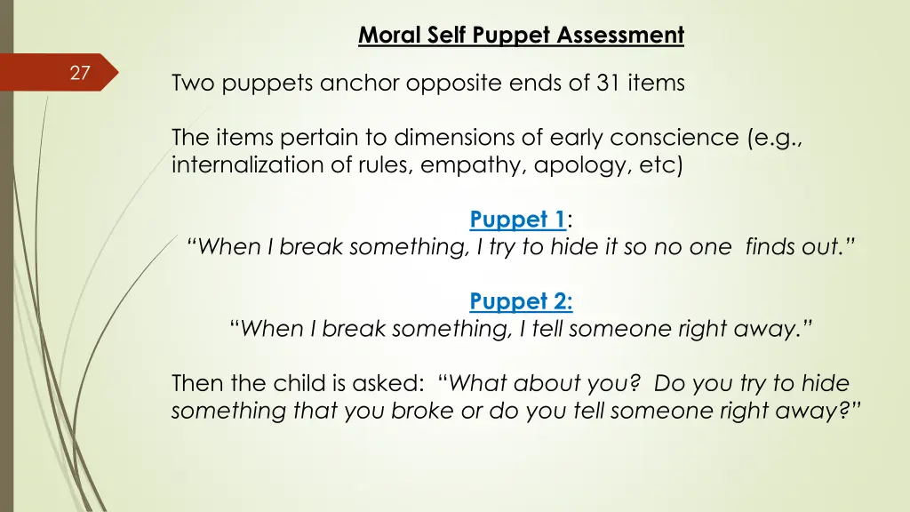 moral self puppet assessment