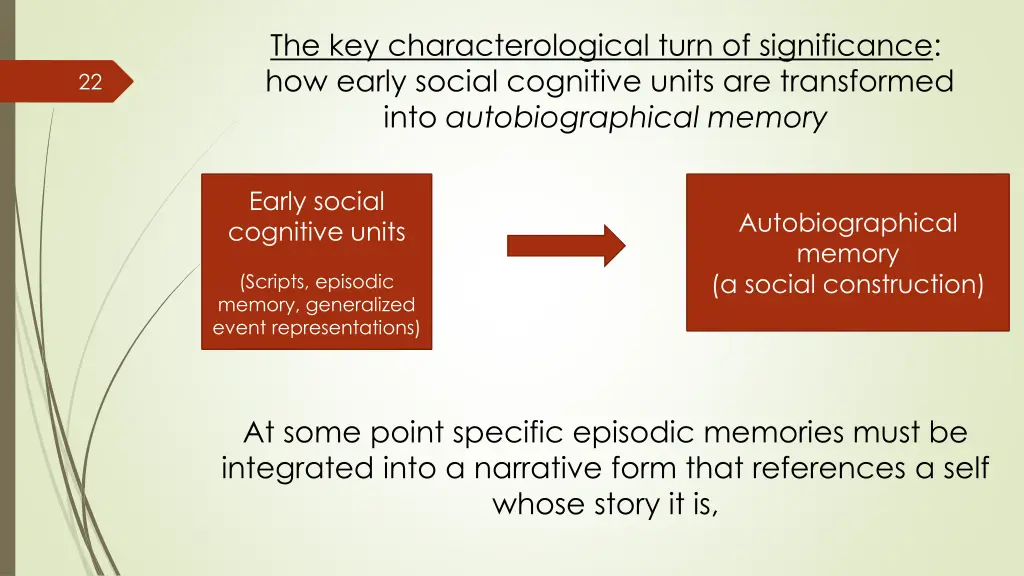 the key characterological turn of significance