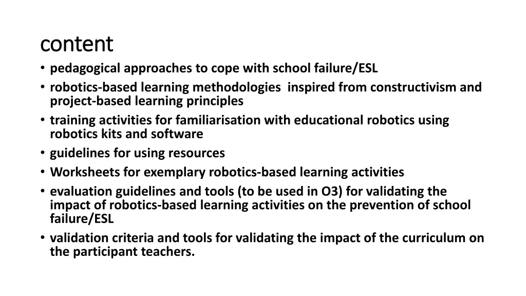 content content pedagogical approaches to cope