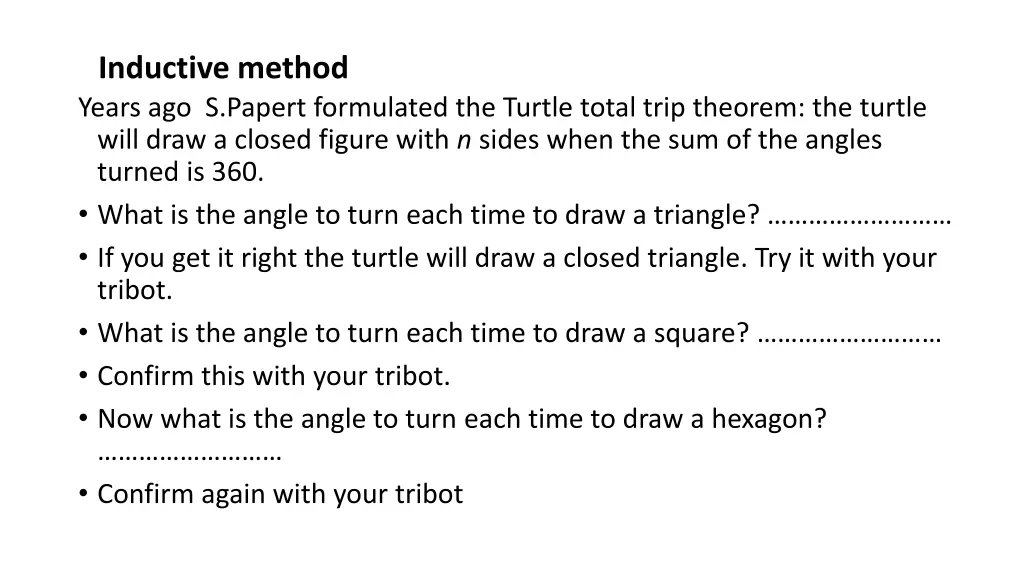 inductive method