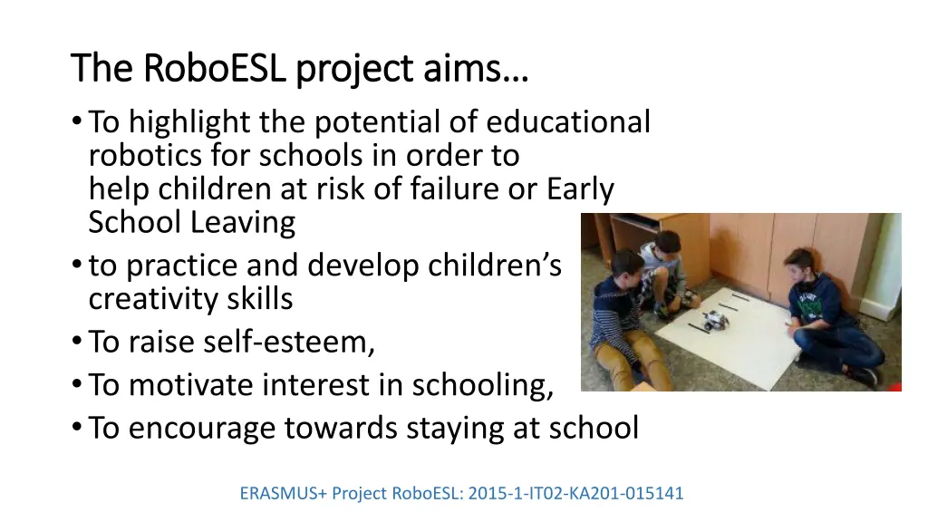 the the roboesl roboesl project to highlight