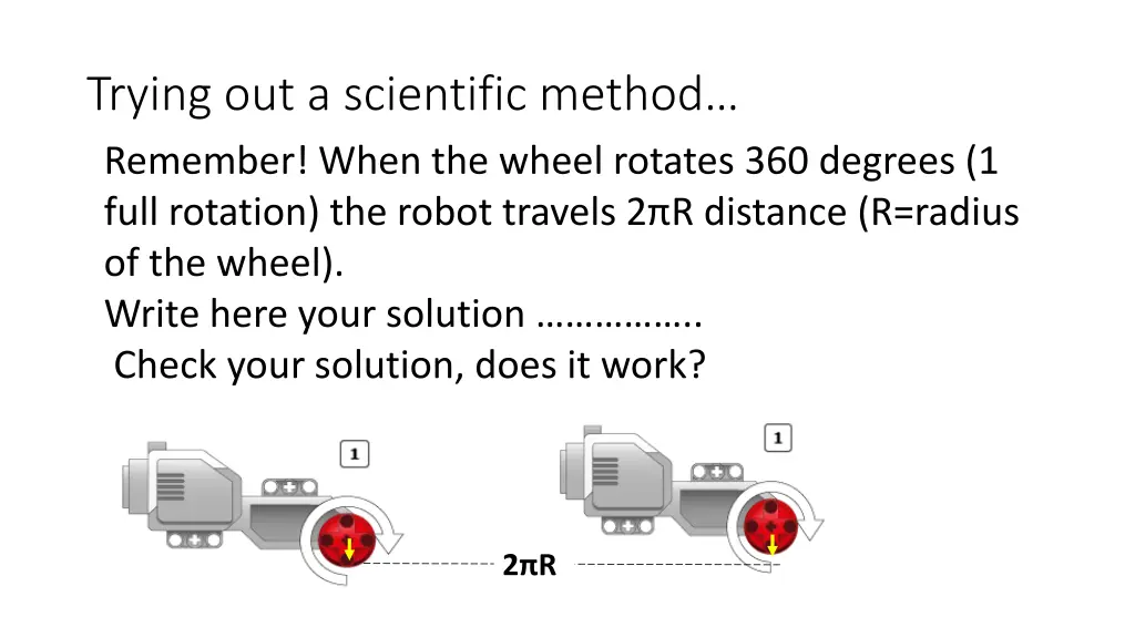 trying out a scientific method remember when