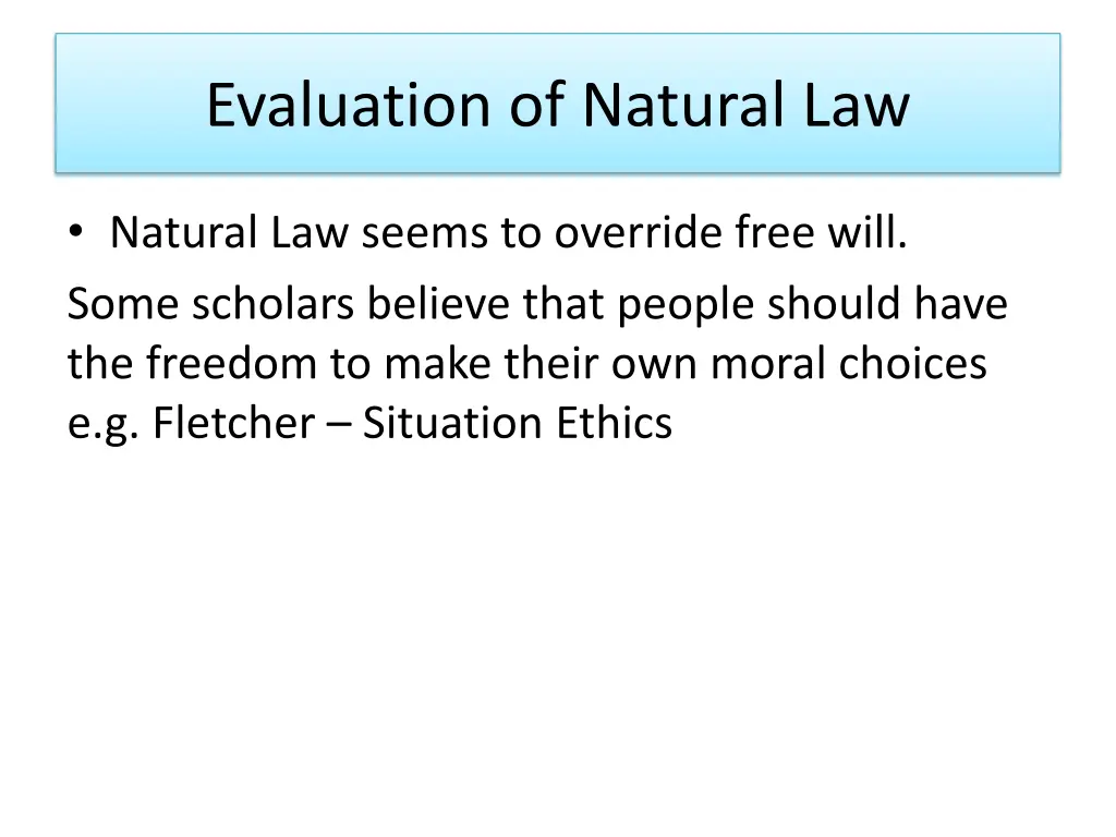 evaluation of natural law 18