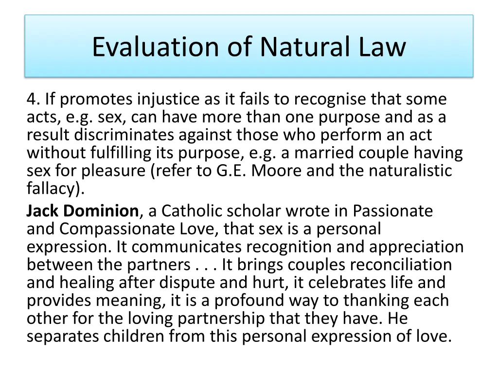 evaluation of natural law 3