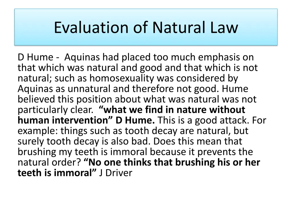 evaluation of natural law 7