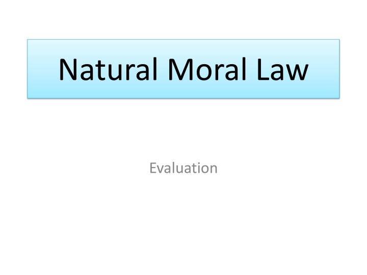 natural moral law