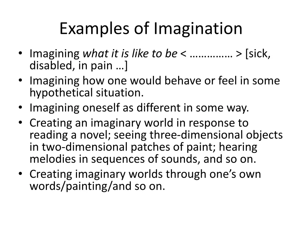 examples of imagination 1