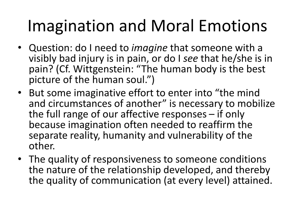 imagination and moral emotions question do i need