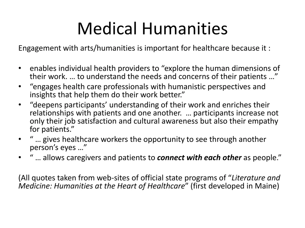 medical humanities