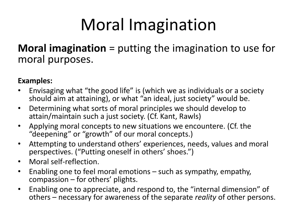 moral imagination 1