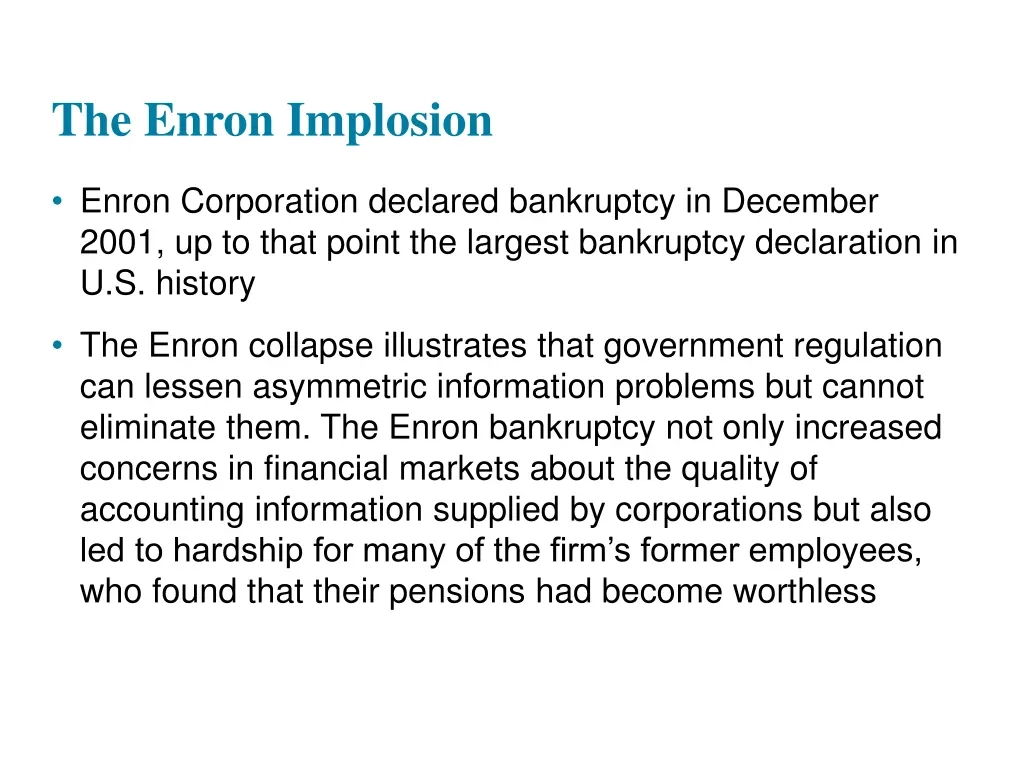 the enron implosion