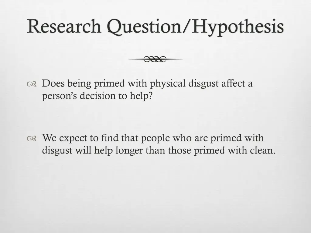 research question hypothesis