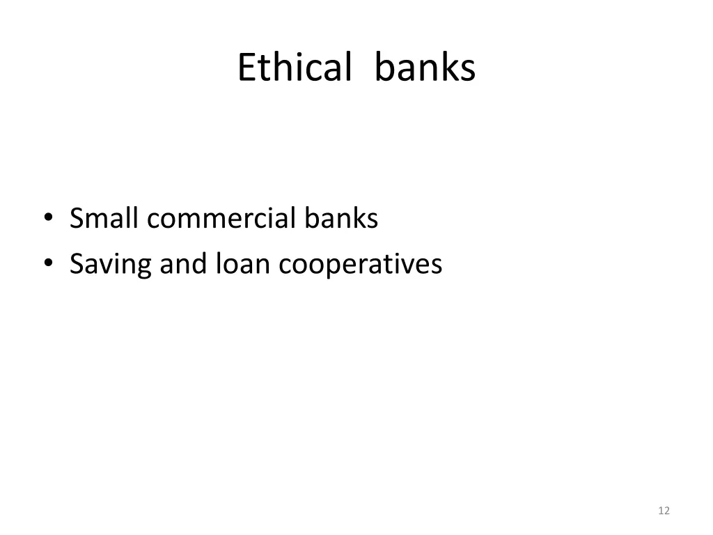 ethical banks