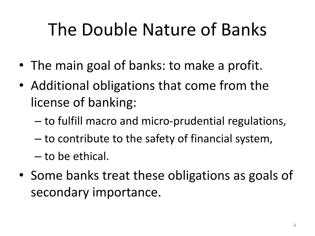 the double nature of banks