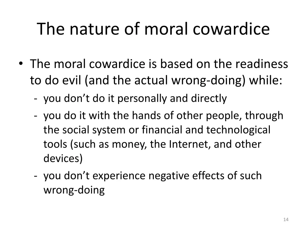 the nature of moral cowardice