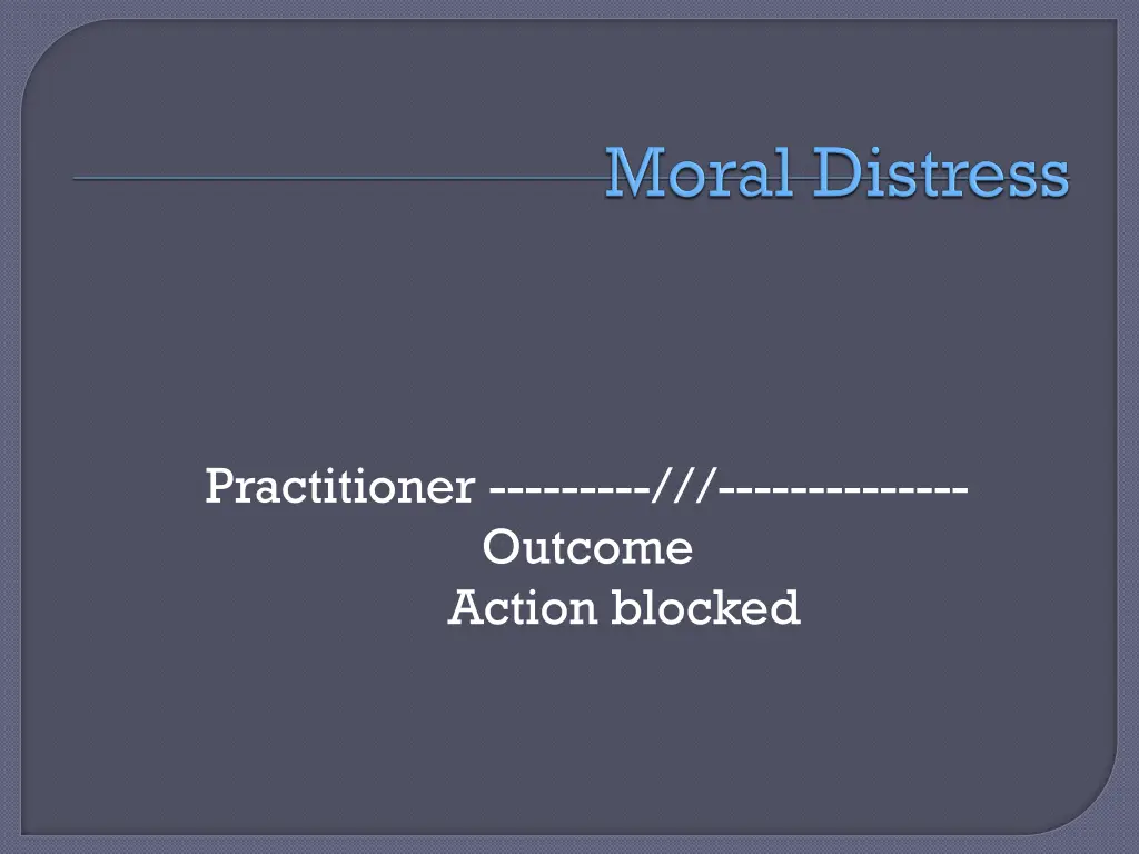 practitioner outcome action blocked