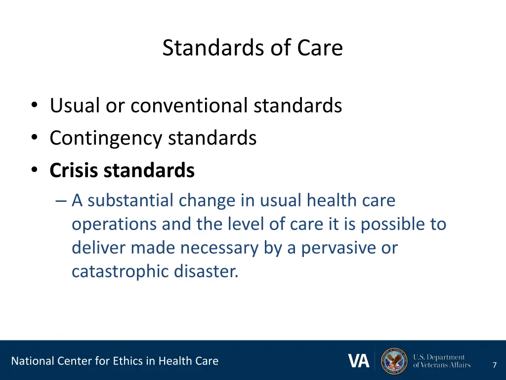 standards of care 3