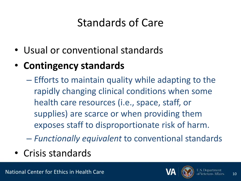 standards of care 6