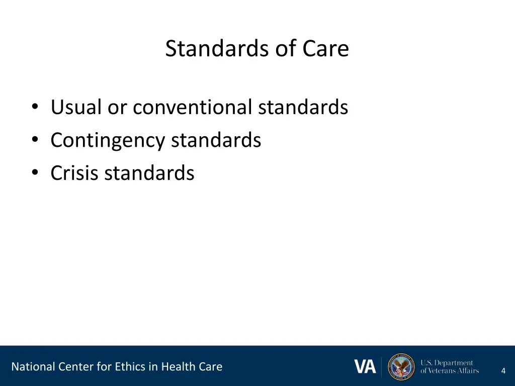 standards of care