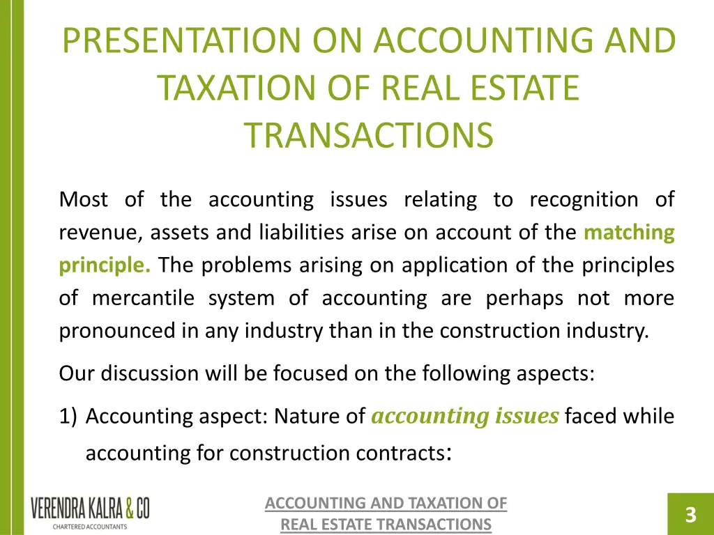 presentation on accounting and taxation of real 1