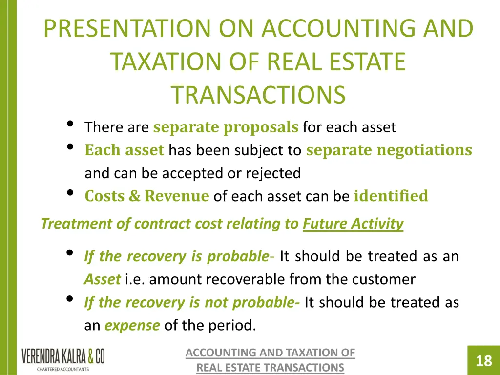 presentation on accounting and taxation of real 16