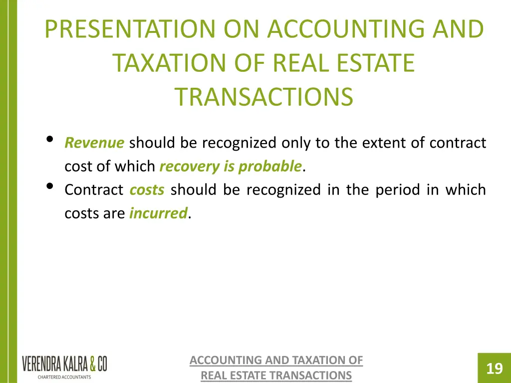 presentation on accounting and taxation of real 17