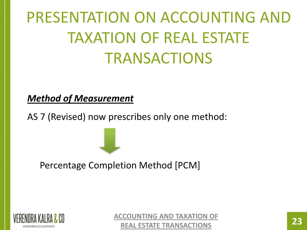 presentation on accounting and taxation of real 21