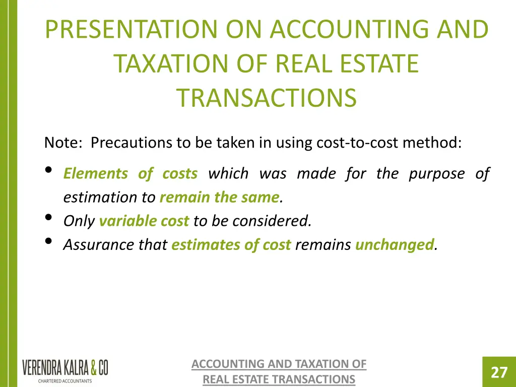 presentation on accounting and taxation of real 25