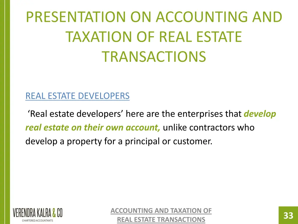 presentation on accounting and taxation of real 31