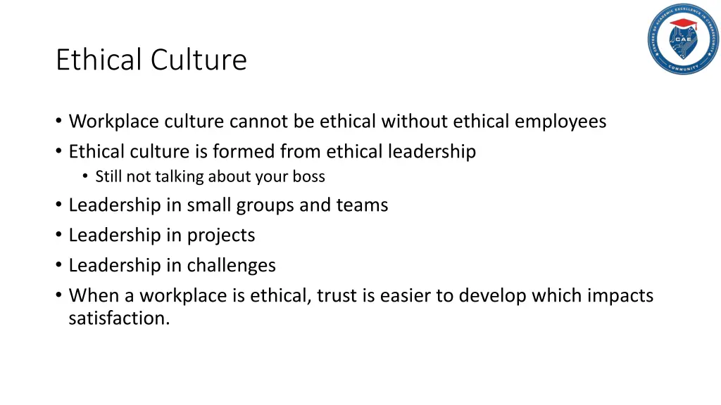 ethical culture