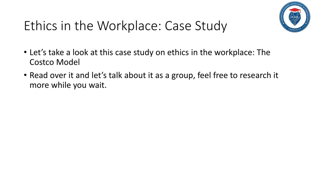 ethics in the workplace case study