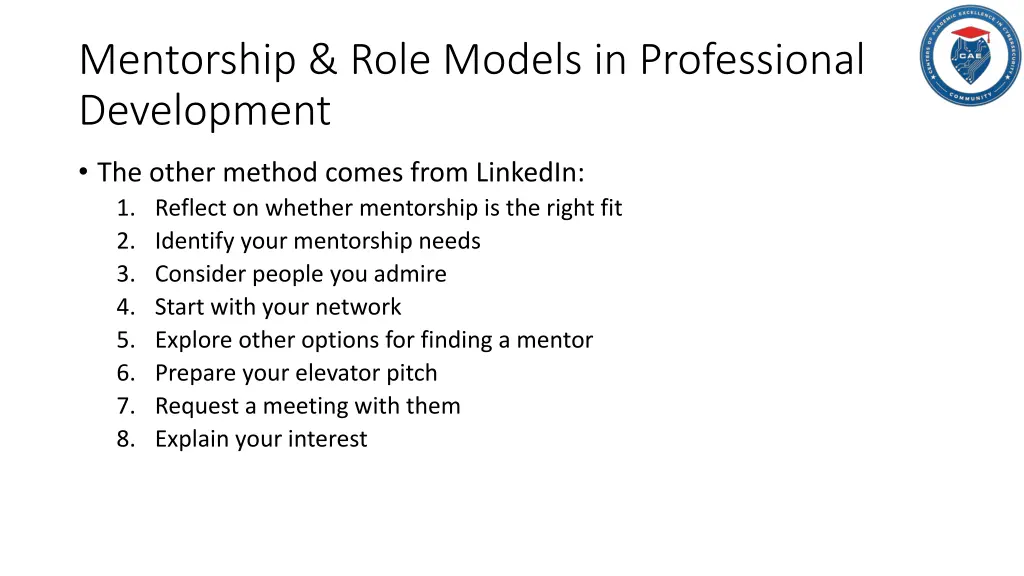 mentorship role models in professional development 1