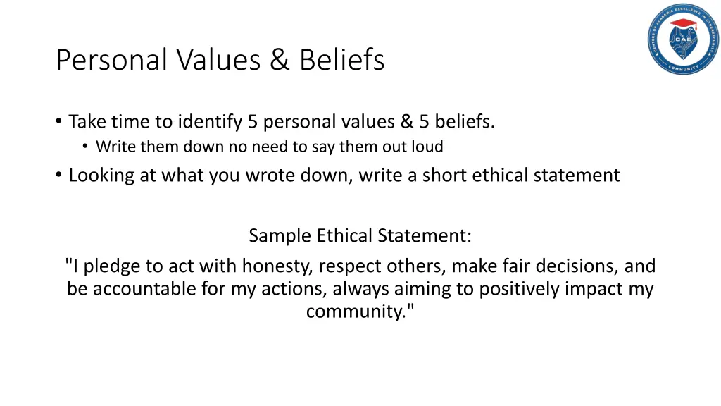 personal values beliefs