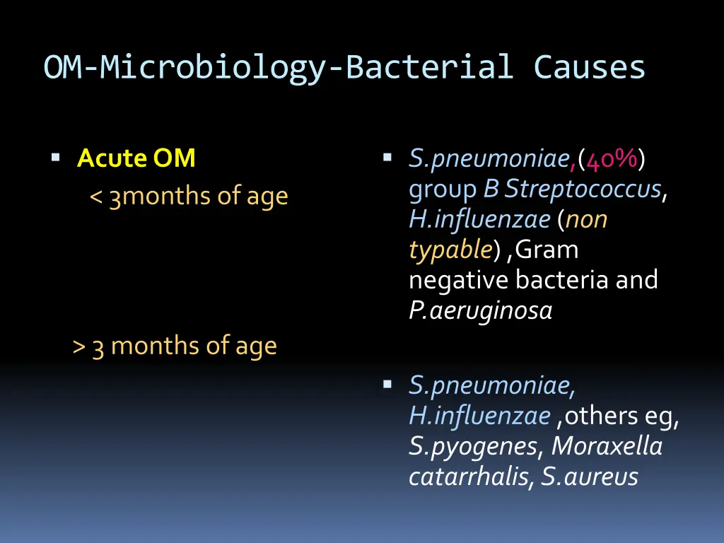 om microbiology bacterial causes