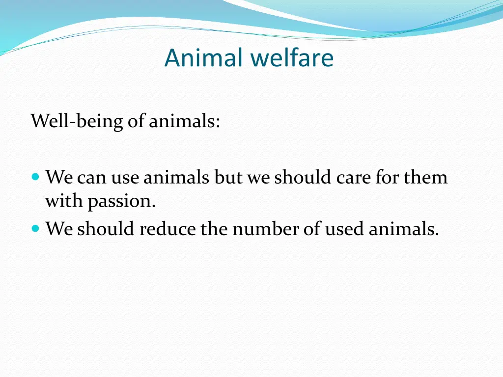 animal welfare