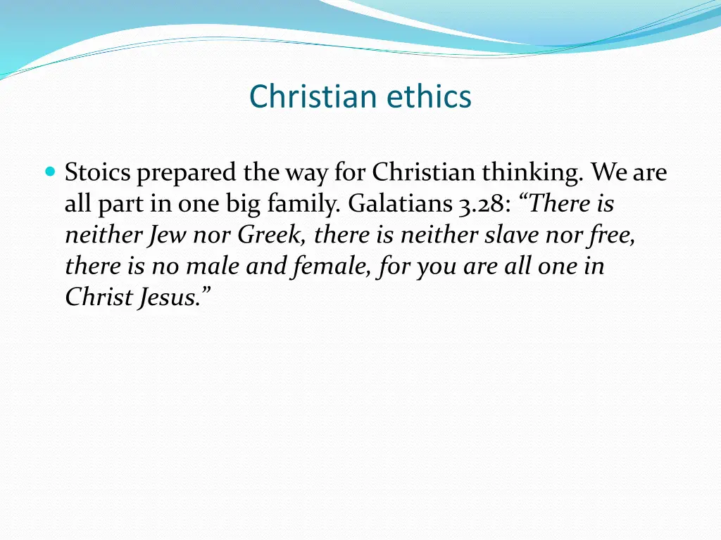 christian ethics