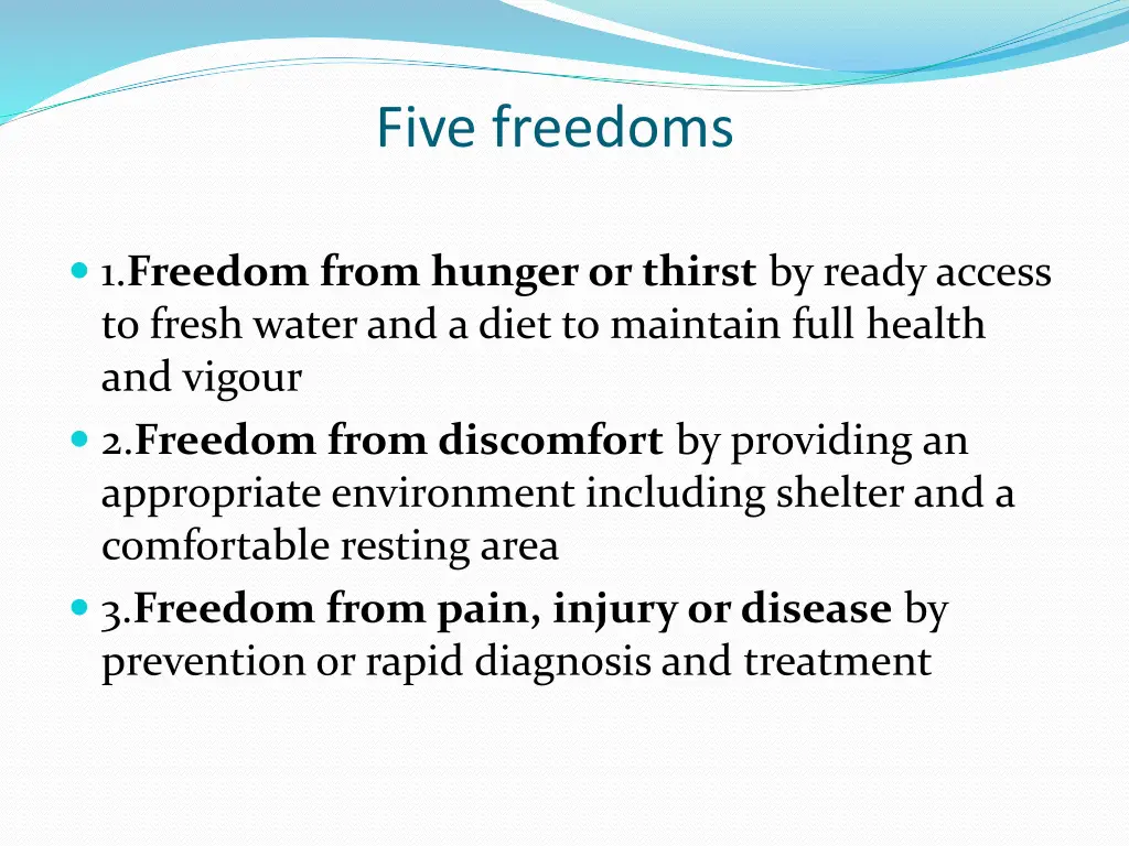 five freedoms