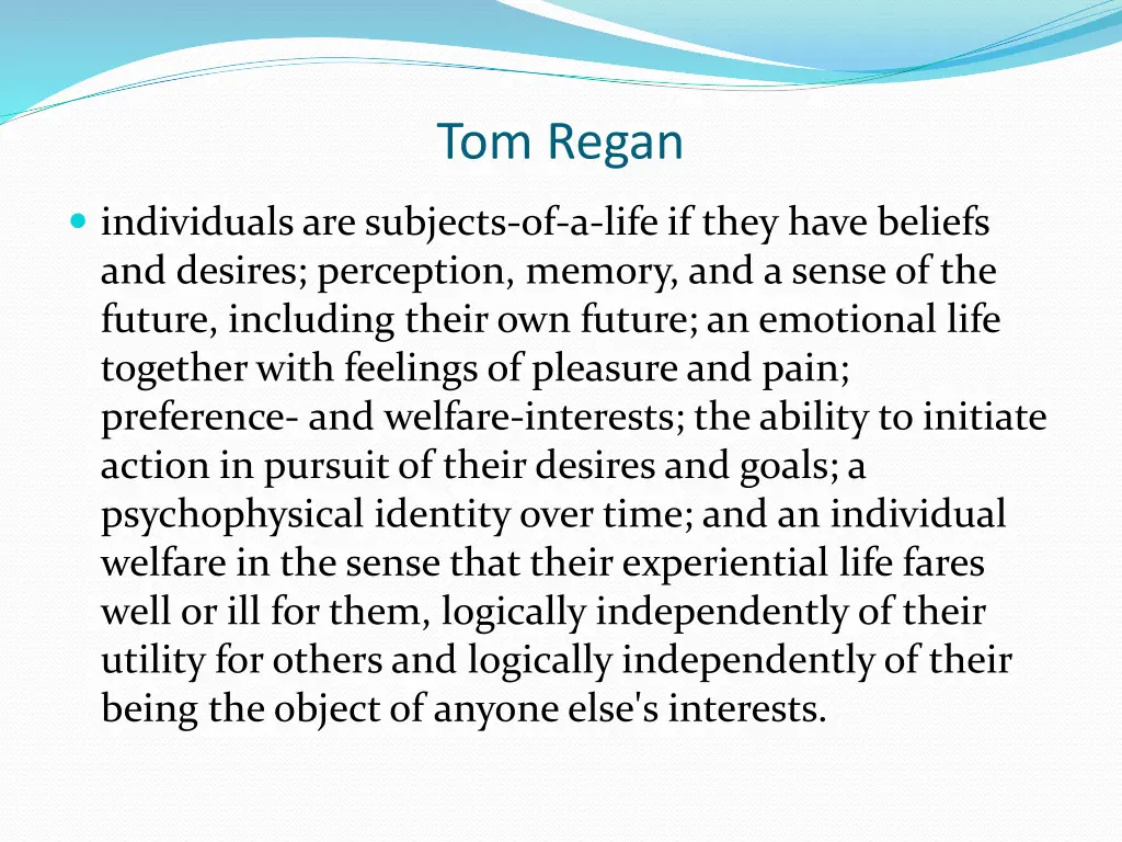 tom regan