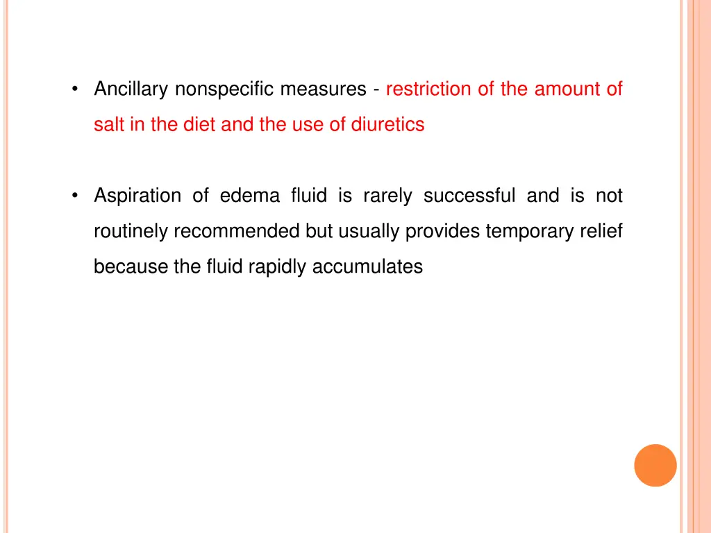 ancillary nonspecific measures restriction