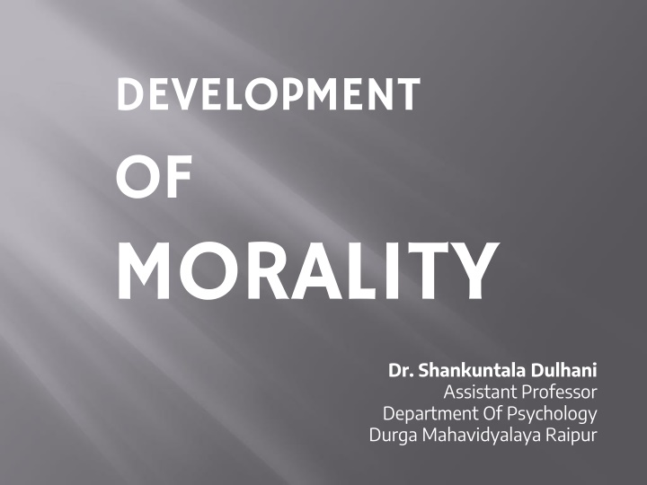 development of morality