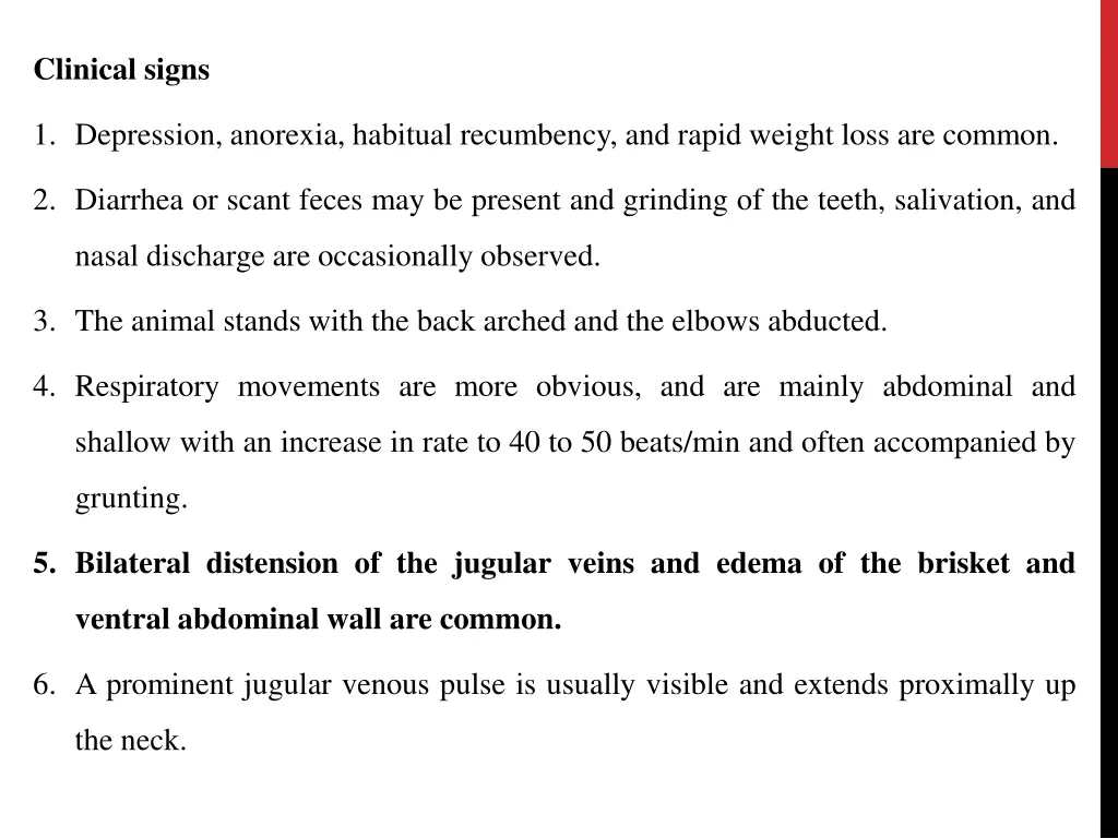 clinical signs