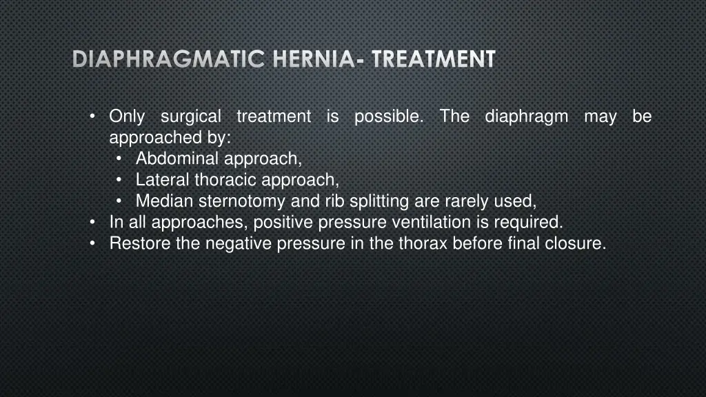 diaphragmatic hernia treatment