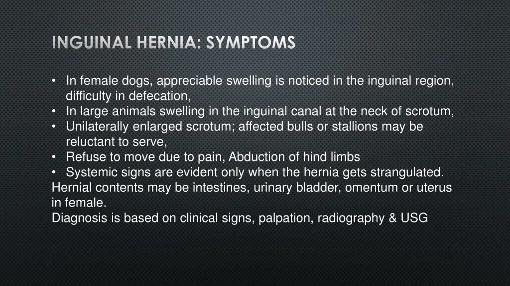 inguinal hernia symptoms