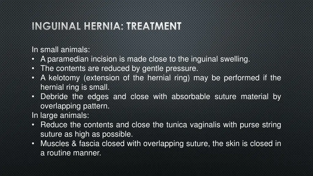 inguinal hernia treatment