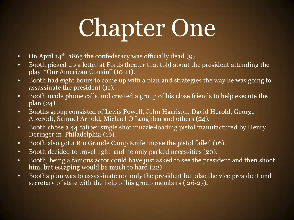 chapter one