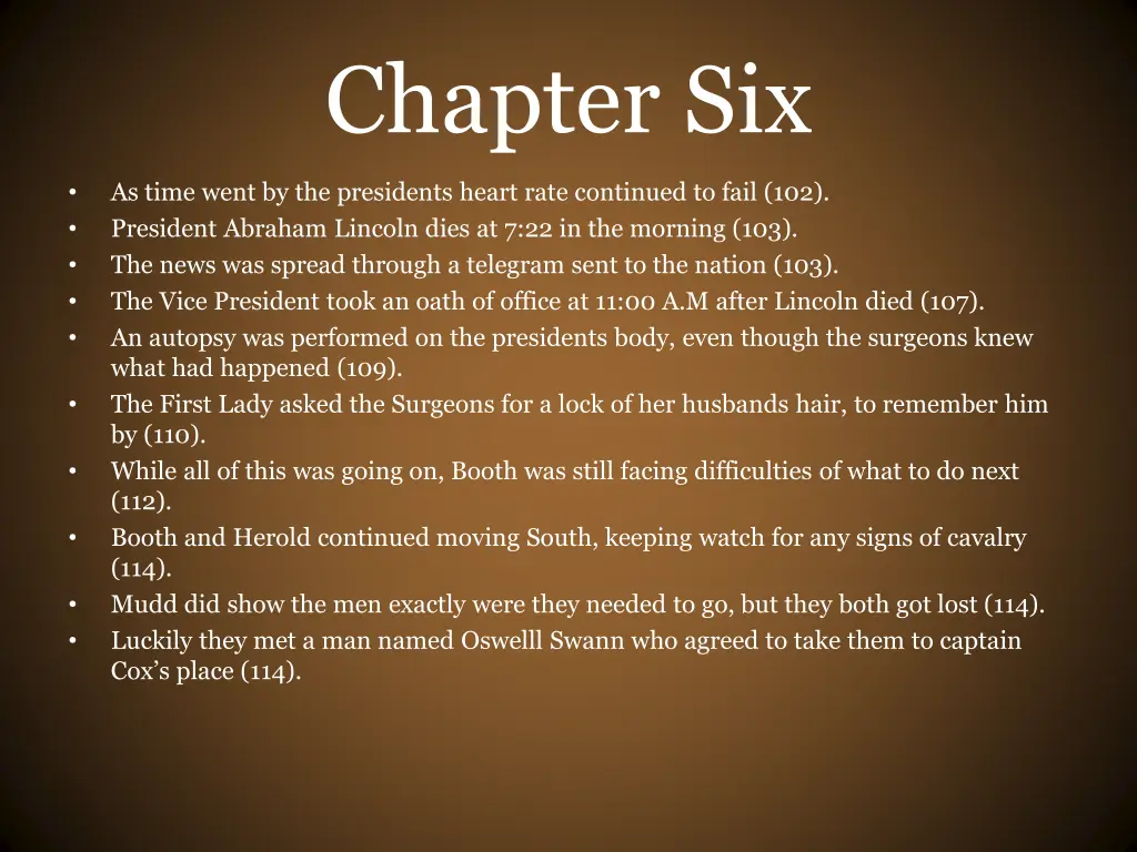 chapter six