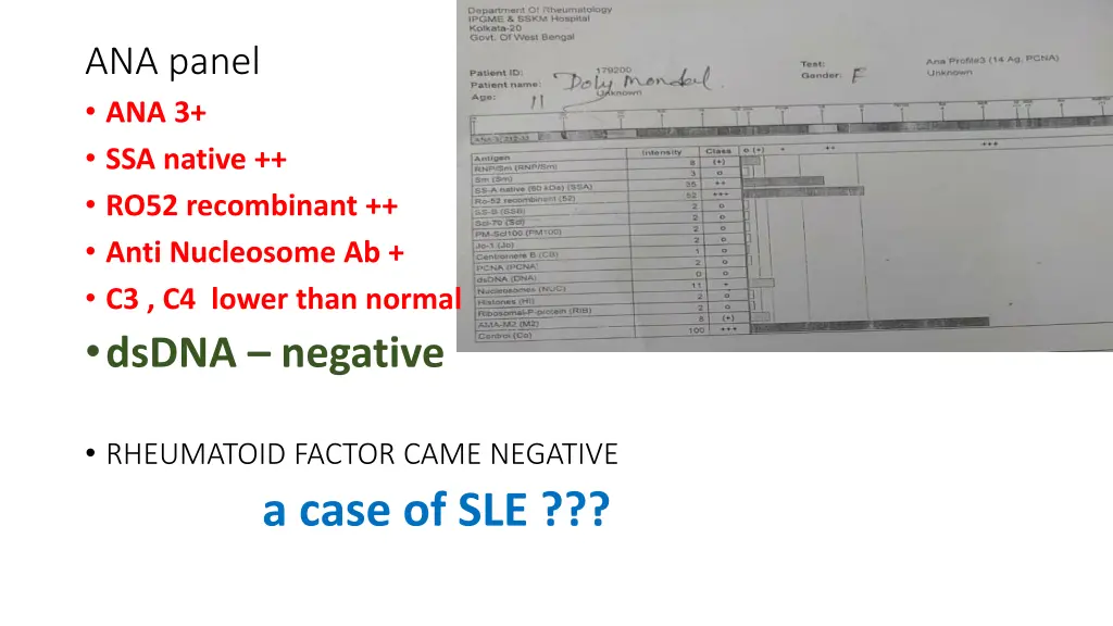 ana panel ana 3 ssa native ro52 recombinant anti