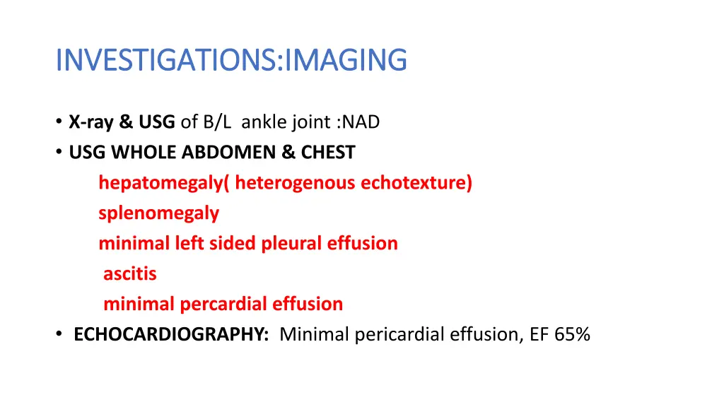 investigations imaging investigations imaging