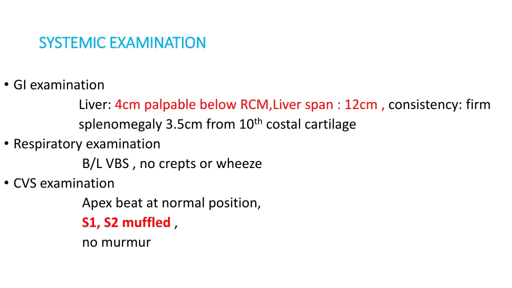 systemic examination systemic examination